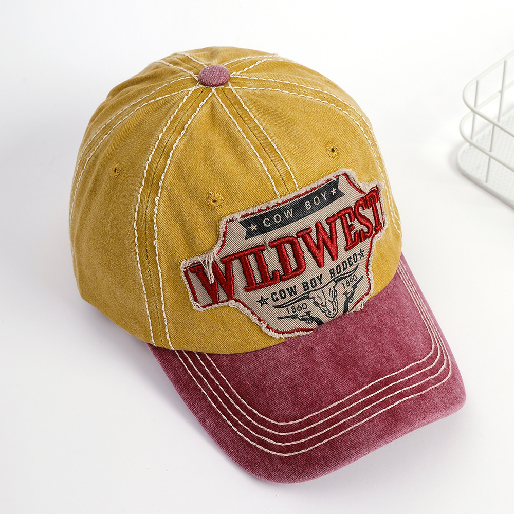 Gorra de béisbol de las mujeres Cartas cara-mirando pequeña gorra ajustable con la moda enarboló el sombrero al aire libre del Sol del todo-fósforo de las mujeres del casquillo