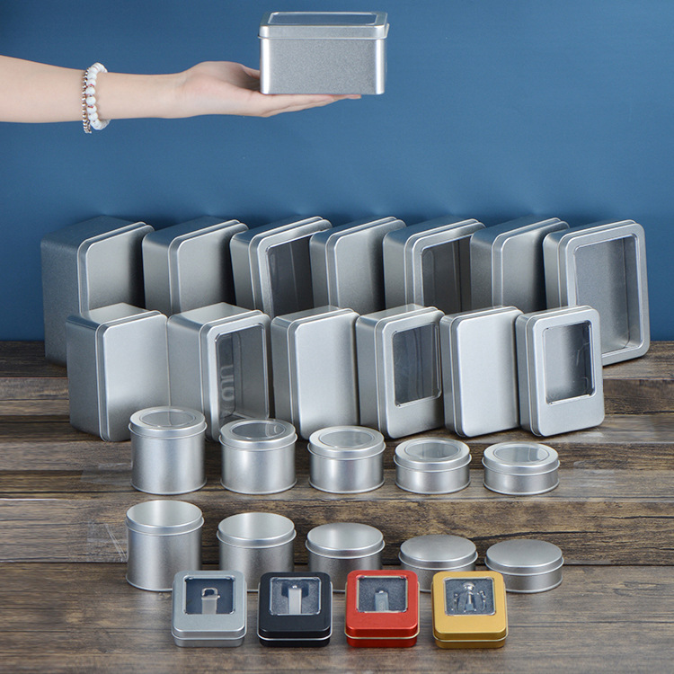 Manufactor goods in stock Scrub square Tin box Electronics product storage box Digital Metal Packaging box