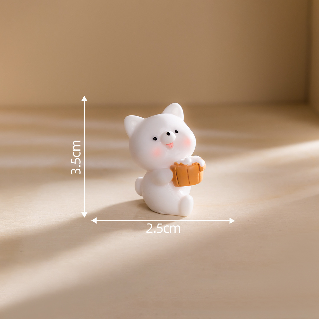 Chó giặt đồ mini, tiểu cảnh resin decor nhà búp bê, phụ kiện sáng tạo (z-CJ-966)
