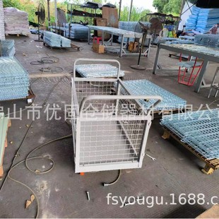 Folding Cart for Fence Trucks, Grid Logistics, Supermarket Transfer, Flatbed Cart, Multi-Purpose Handcart for Stall Setting and Transportation