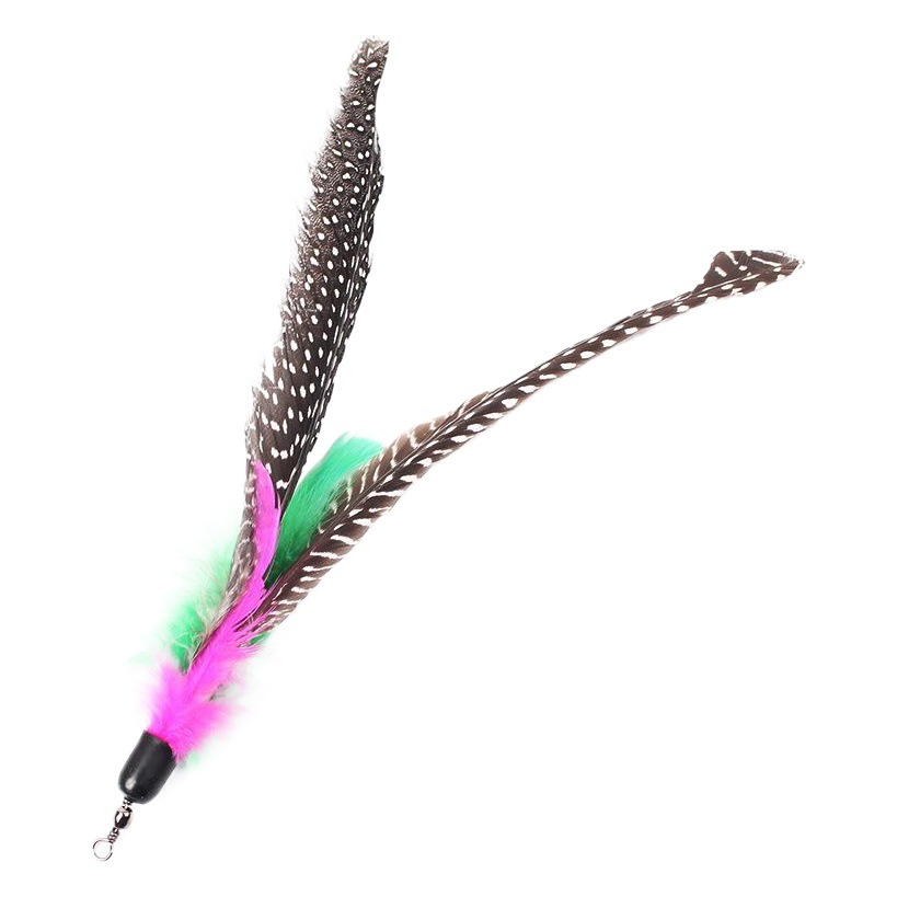 Perla pluma divertido gato palo cabeza de reemplazo al por mayor hecho a mano DIY gato juguete gato interactivo divertido gato palo varilla Accesorios