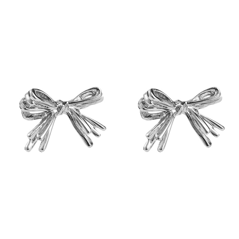 Fashion Simple Alloy Bow Earrings Korean Earrings display picture 6