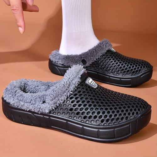 Cozy Plush Lined Winter Clog Slippers Warm Comfortable Non