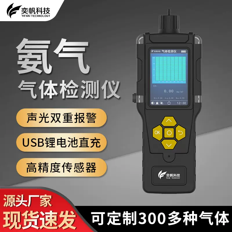 手持式报警器浓度工业硫化氢氨气泵吸式氧气养殖场NH3气体检测仪