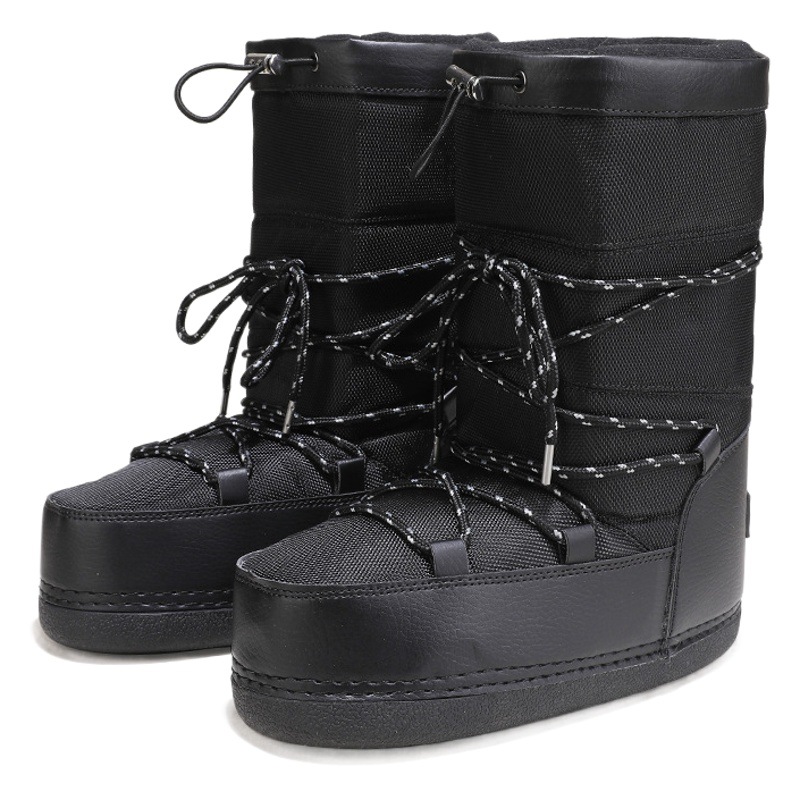 Invierno nuevo espacio al aire libre zapatos botas de esquí negro textura gruesa caliente fresco ventilador transfronterizo SUMINISTRO DE Taobao más tamaño