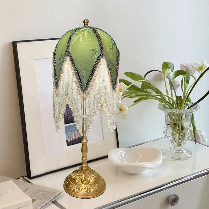 French vintage chandelier bedside lamp Nordic bedside decorative lamp ambiance light luxury desk lamp reading lamp