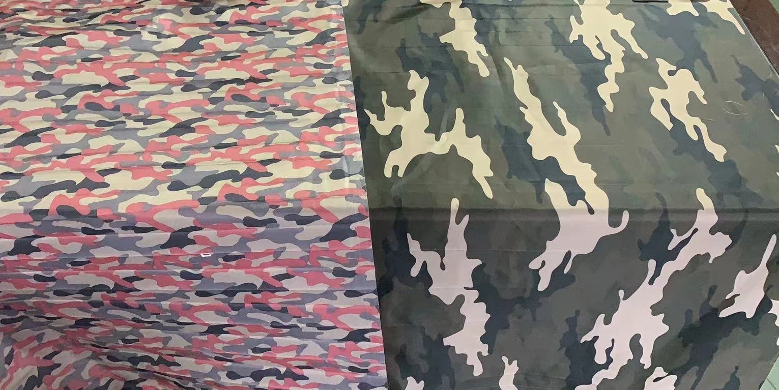 190T210T涤塔夫210D牛津布格子布印花迷彩卡通订货现货PA防水涂层