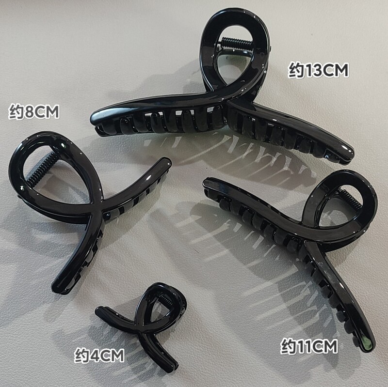 High-End Pc Glossy Hair Clip, Simple Hair Clip for Women, Large Shark Clip for Hair on the Back of the Head, DIY Bottom Clip