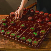 Китайские шахматы с шахматной доской, высококачественные складные детские шахматные фигуры из массива красного дерева из черного сандалового дерева из красного дерева