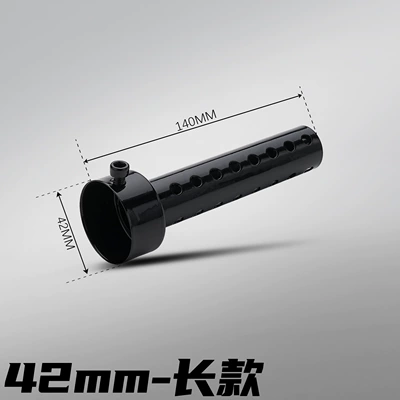 Motorcycle exhaust pipe | caliber exhaust pipe long - black-long-42mm