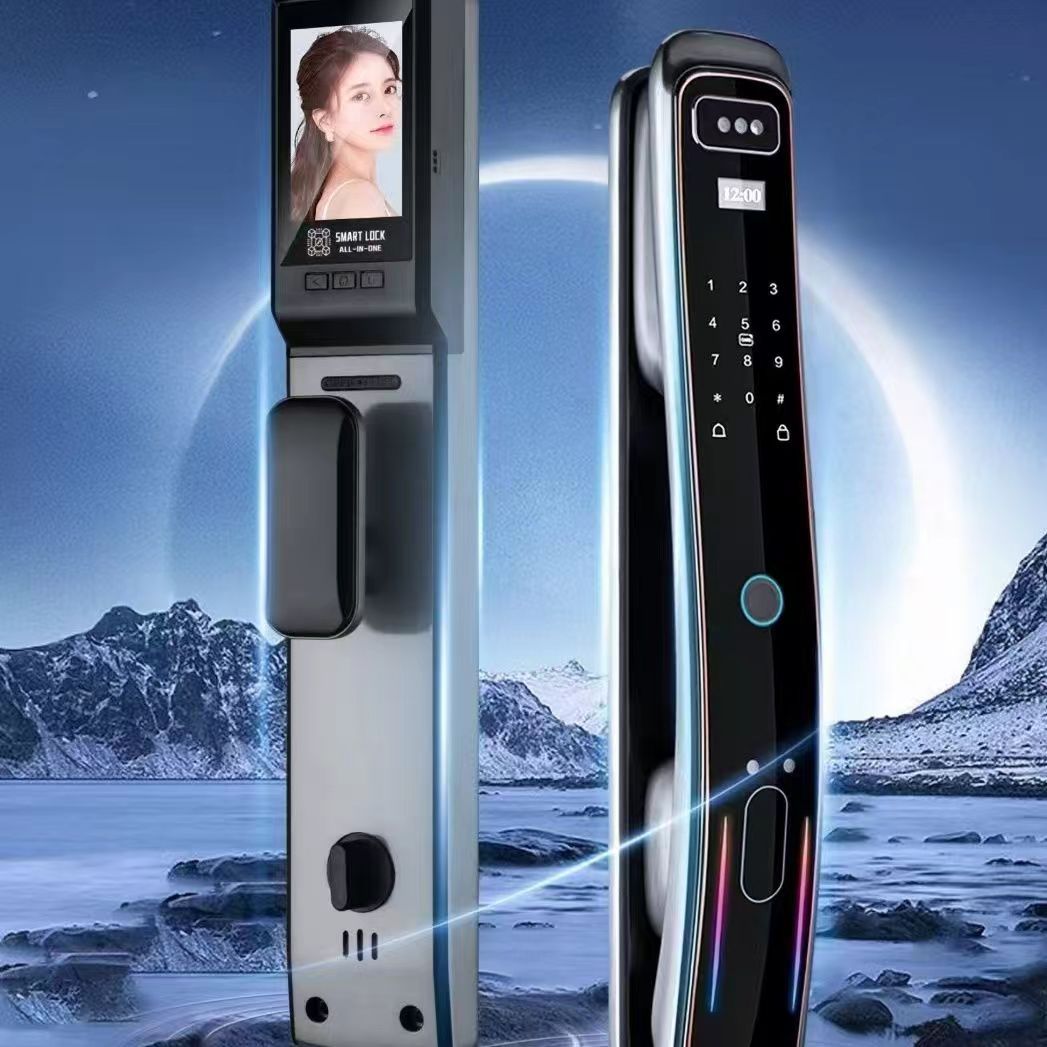 8号涂鸦智能锁全自动防盗电子密码锁家用双开智能门锁指纹锁c级芯