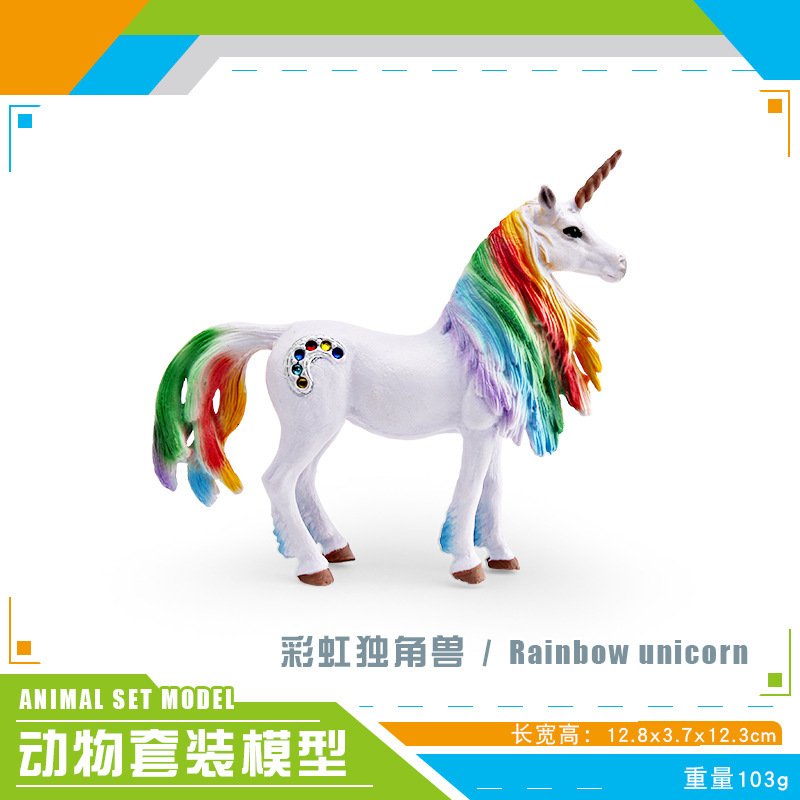 Juguete de plástico sólido de unicornio y Pegaso de tamaño mediano, modelo de simulación de cuento de hadas mítico, ideal para la venta transfronteriza en Amazon.