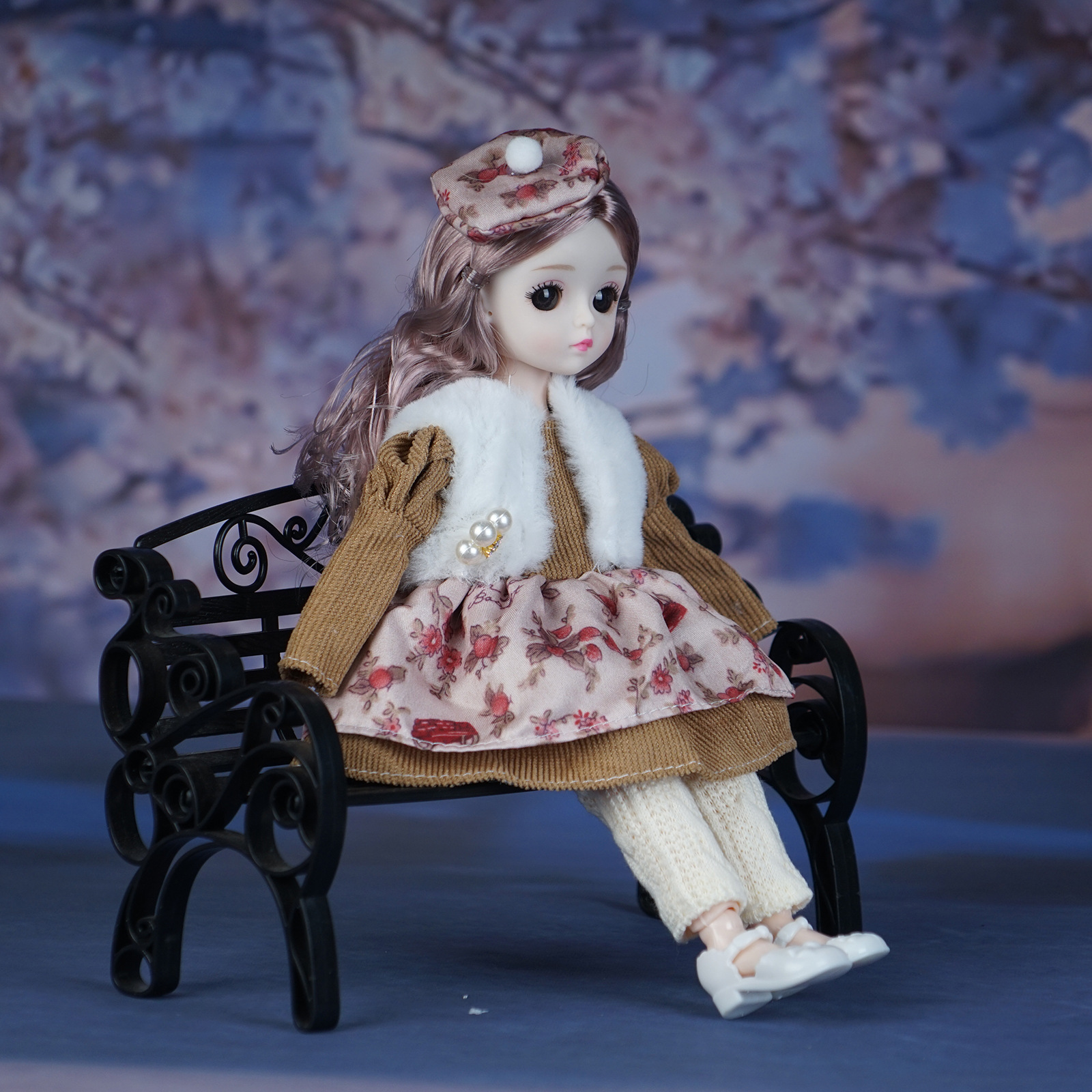 New winter dress-up music doll cute princess children Girl birthday toy fashion doll model doll