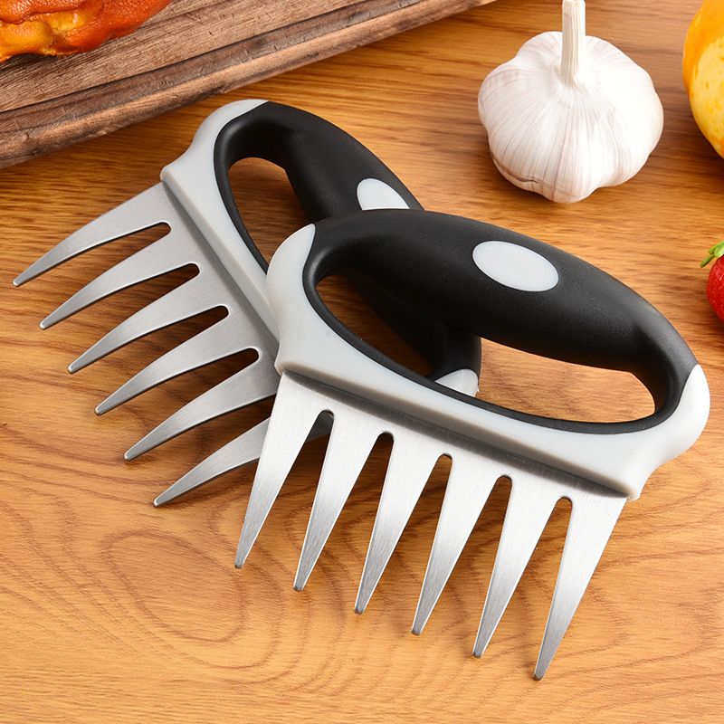 Stainless Steel Bear Claw Meat Tearing Tool, Manual Chicken, Beef, and Lamb Meat Separator, Food-Grade Meat Divider, Anti-Scald Barbecue Meat Cutter