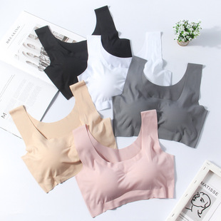 Factory wholesale peace of mind generation Ice Silk seamless tube chest without steel ring with chest pad sports underwear sexy beauty back wrapped chest