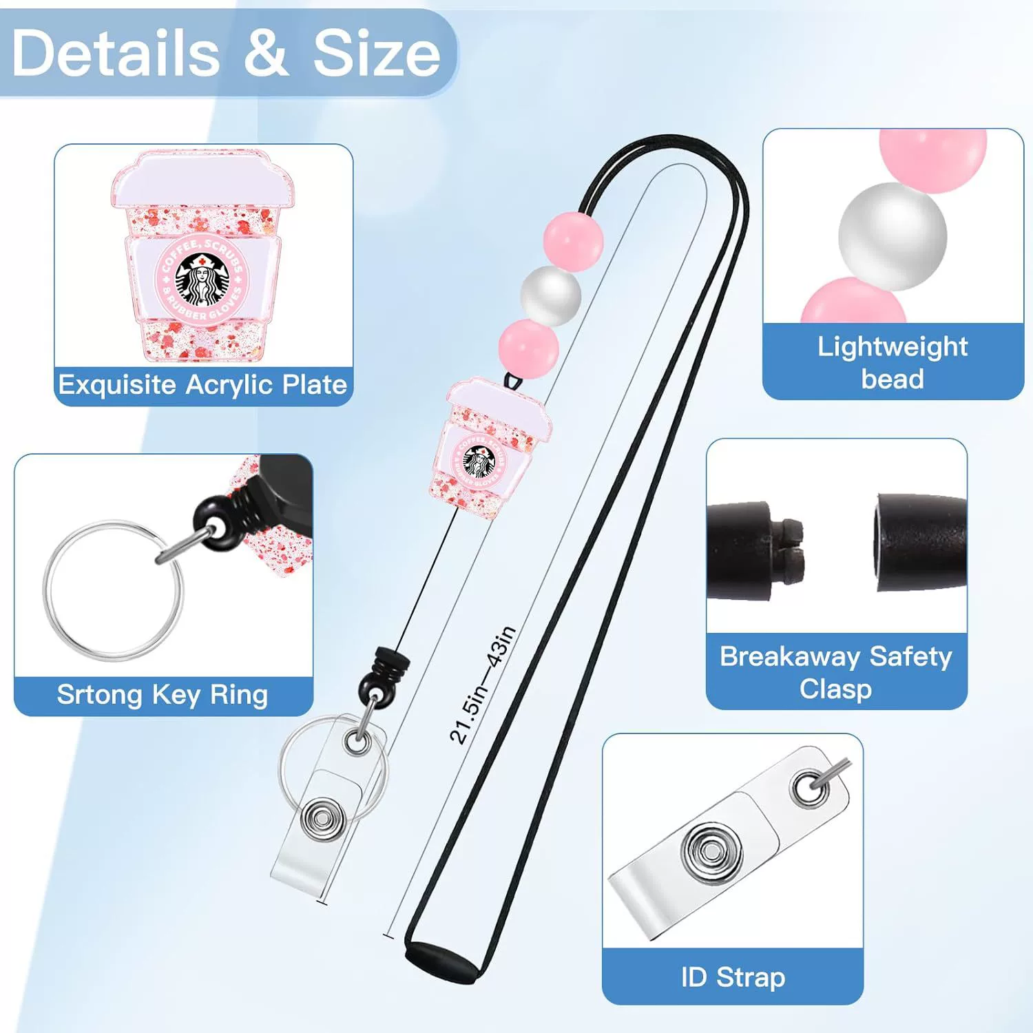 (Кросс-гбор) acrylic strap, брелок, держатель для карт, Amazon