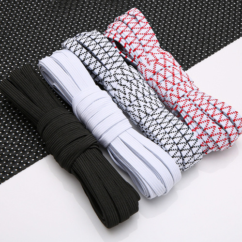 Manufacturer wholesale thickened elastic band high elastic rubber band double layer wide flat elastic rope webbing latex elastic rope