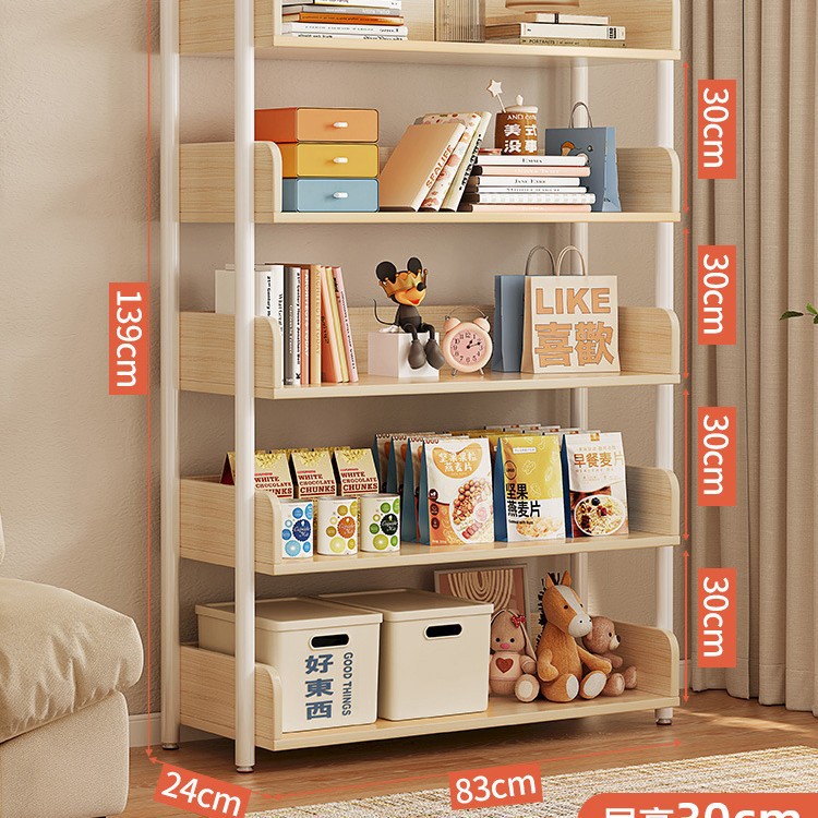 Estante de almacenamiento multicapa estante de almacenamiento de piso simple estante de libros de hierro forjado estante de almacenamiento de sala de estar estante de exhibición estante de biblioteca doméstica