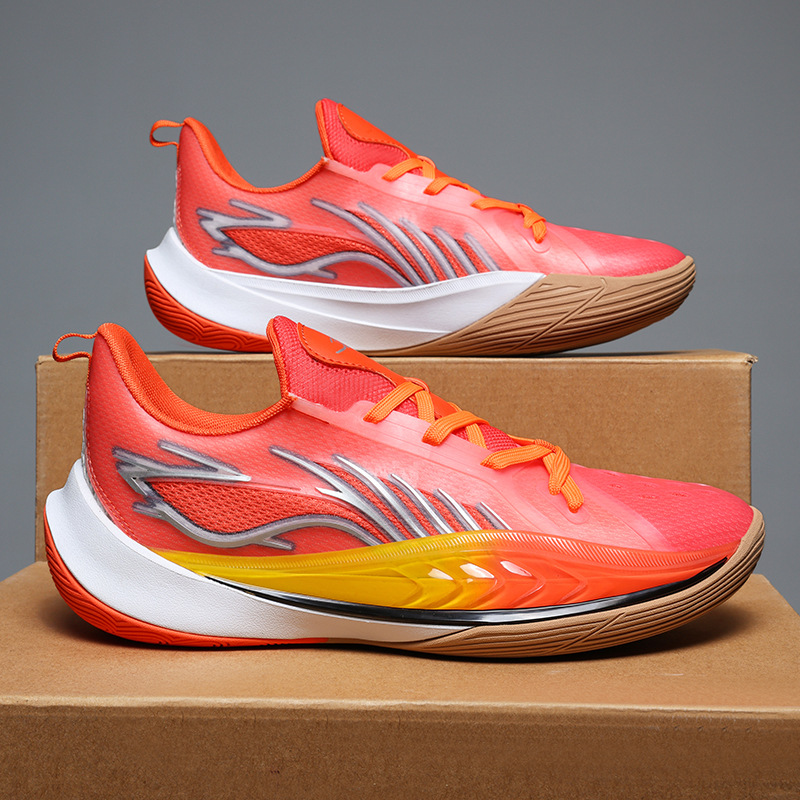 Zapatos de baloncesto anti-deslizante de combate real para jóvenes, zapatos de baloncesto de alto nivel para hombres y mujeres, zapatos deportivos ligeros de moda nocturna. image 2