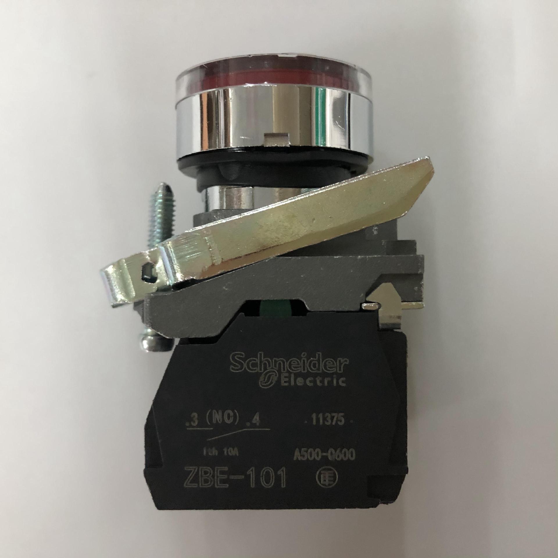 原装正品XB4-BW34M5 220V 1开1闭 Schneider红色带灯自动复位按钮