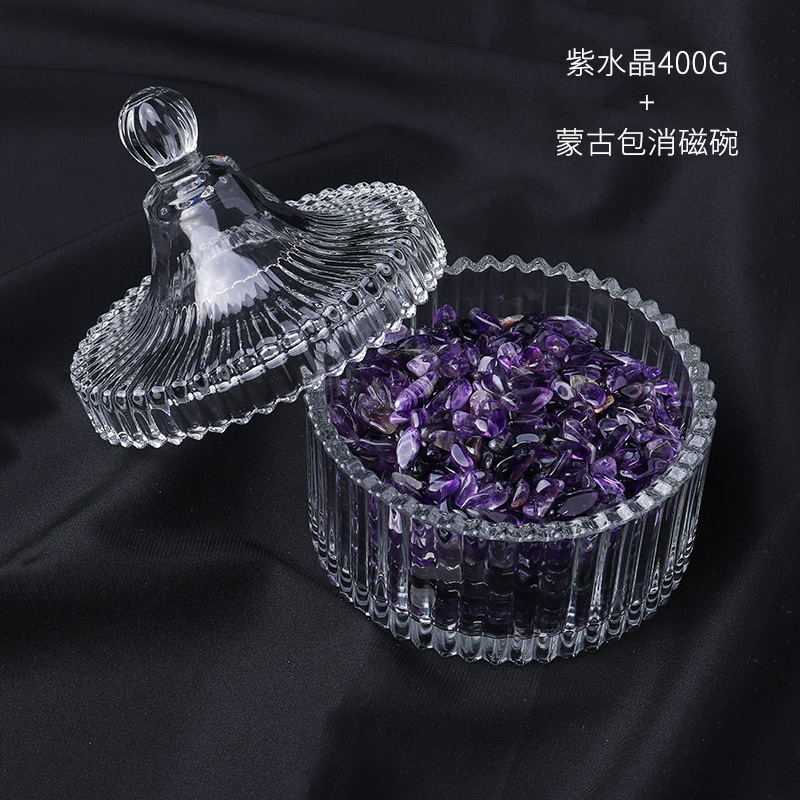 Bát khử từ 400G yurt thạch anh tím