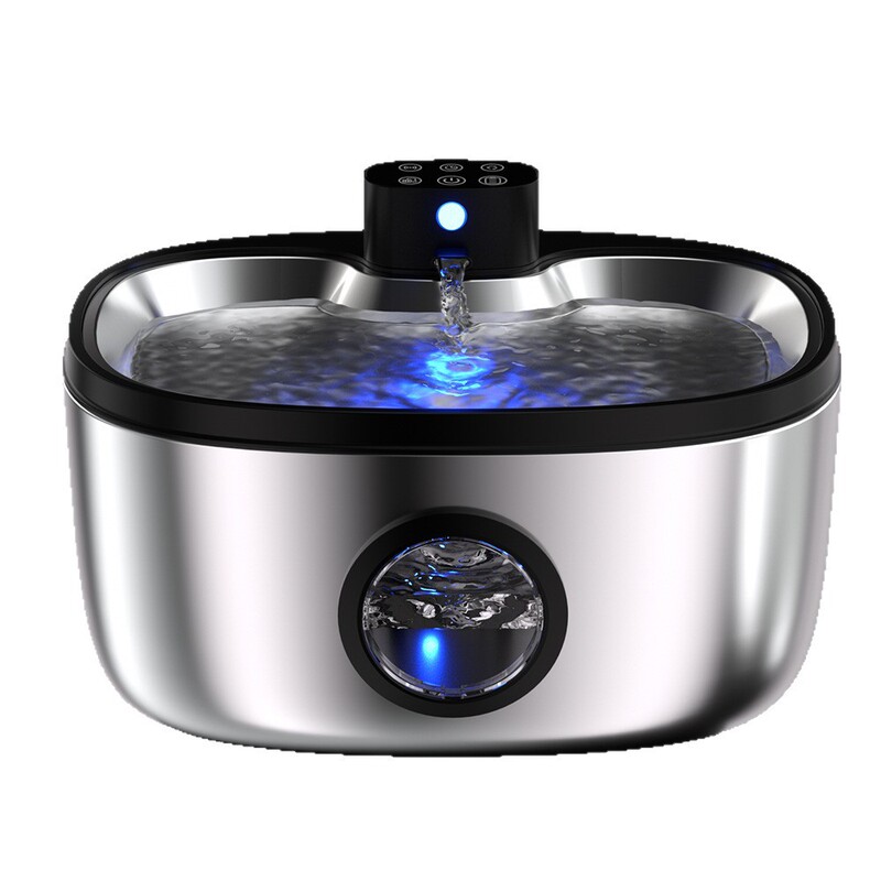 犬猫水飲み器ステンレス鋼 5L 大容量水と電気分離ミュート赤外線誘導スマートペットウォーターディスペンサー|undefined