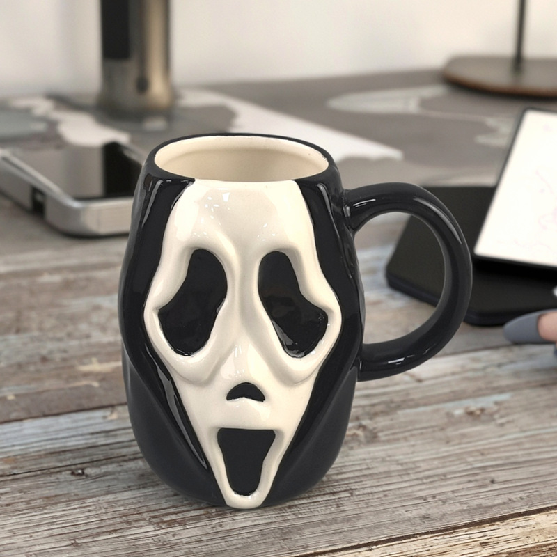 Halloween máscaras de terror tazas de fiesta mascaradas tazas de café máscaras esqueleto tazas de agua fantasma
