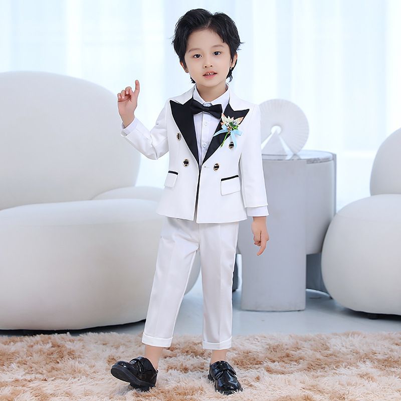 男童套装儿童礼服帅气英伦西装宝宝周岁生日演出服中小童礼物全套