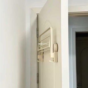 Foldable Kitchen Storage Rack, Creative and High-Looking, Household Bathroom Toilet Suction Cup, Punch-Free Integrated Hanging Rod
