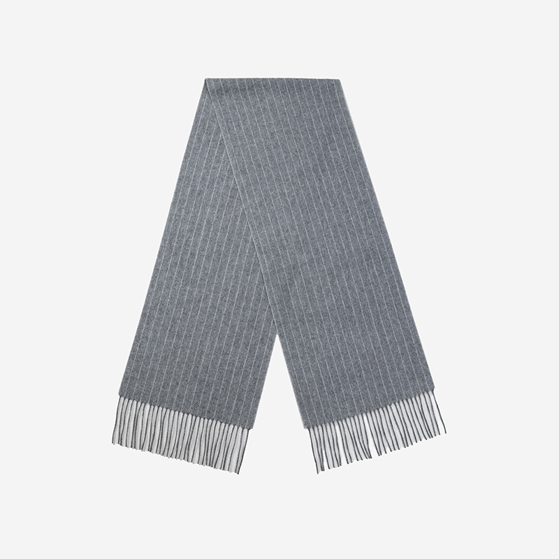 Nuevo estilo europeo y americano 100% bufanda de lana para mujer otoño e invierno chal a cuadros de alta calidad bufanda de borla simple salvaje al por mayor