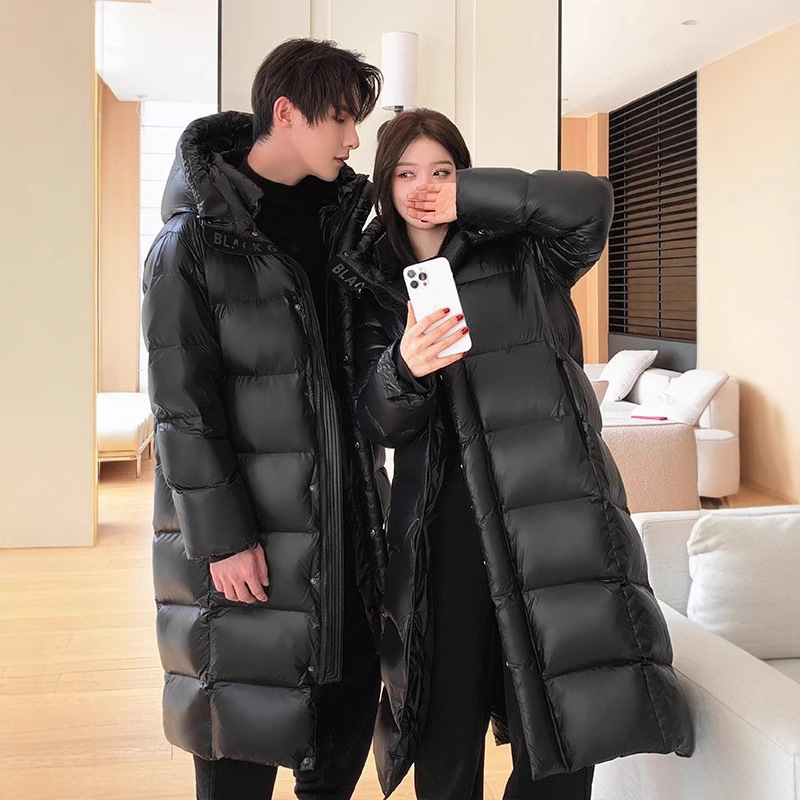 Extremely cold minus 30 degrees goose down black gold down jacket thickened long knee-high Harbin travel warm equipment men's tide
