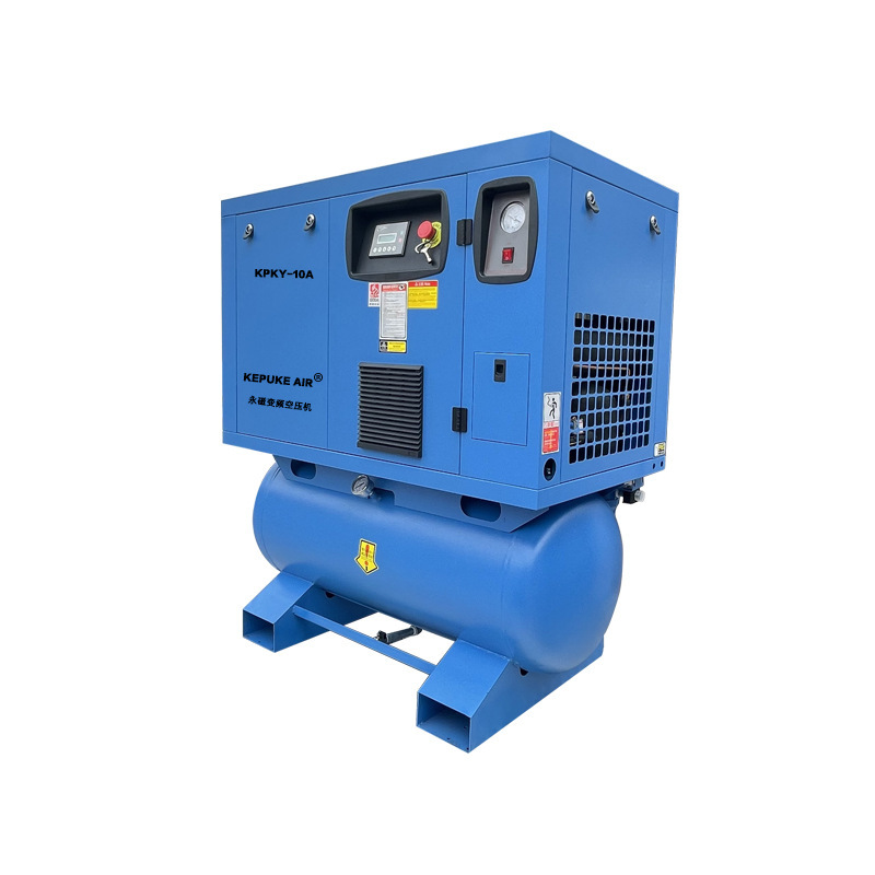 スクリュータイプフォーインワンエアコンプレッサー 7.5KW 工業用グレードのオールインワン永久磁石可変周波数省エネエアコンプレッサー|undefined