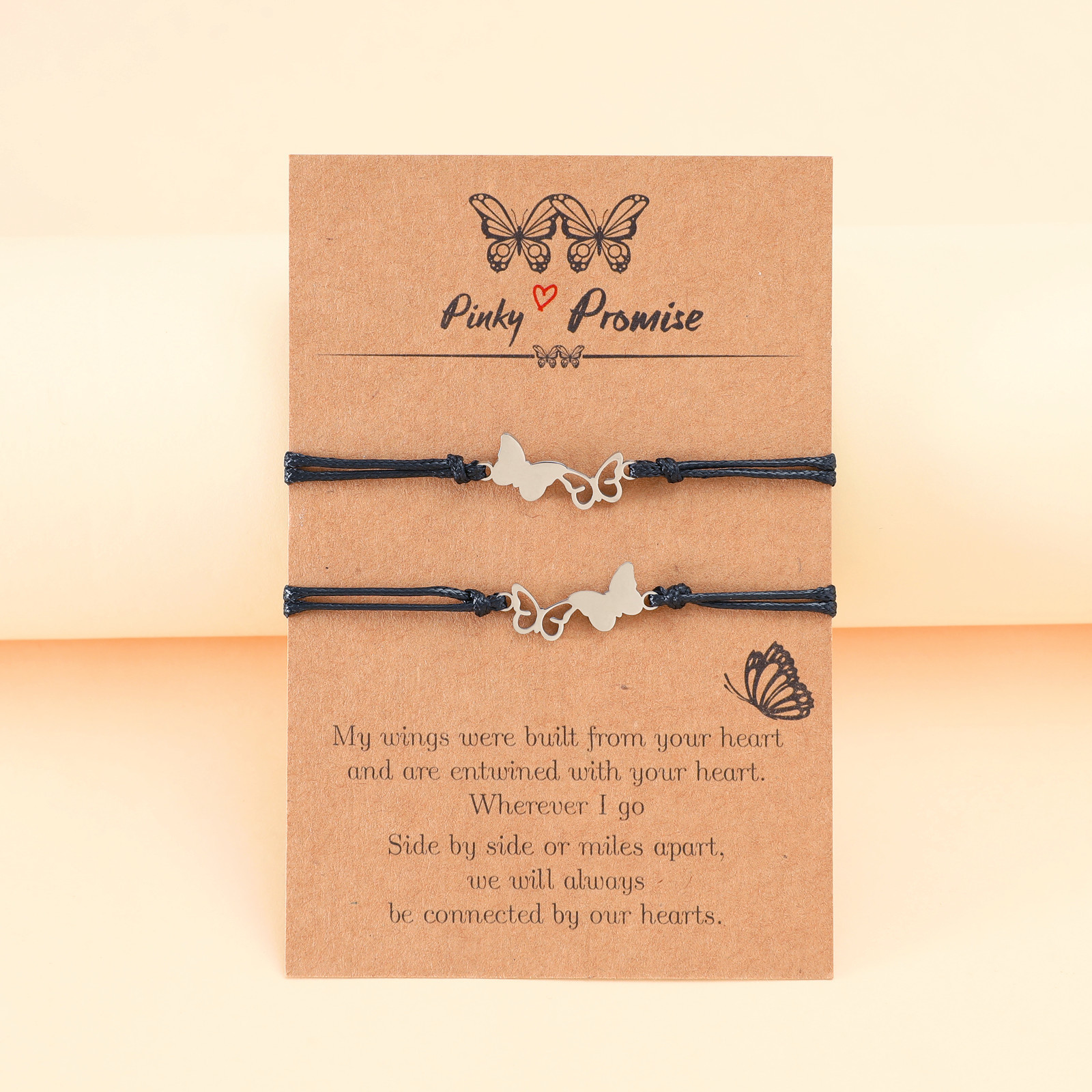 1 Piece Fashion Butterfly Stainless Steel Knitting Unisex Bracelets