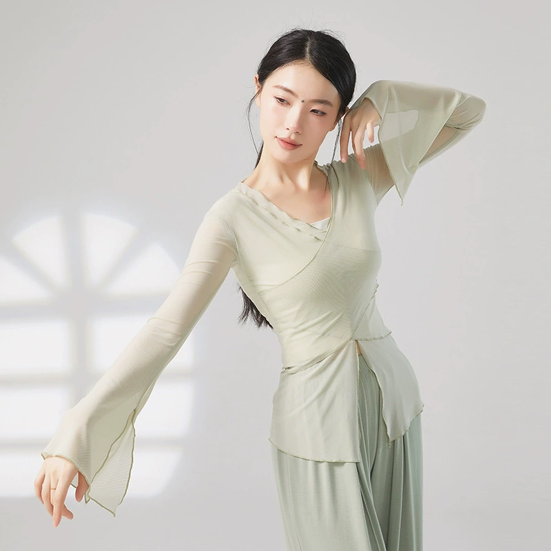 Классический танцевальный танцевальный костюм рифма марля Китайский национальный танцевальный костюм