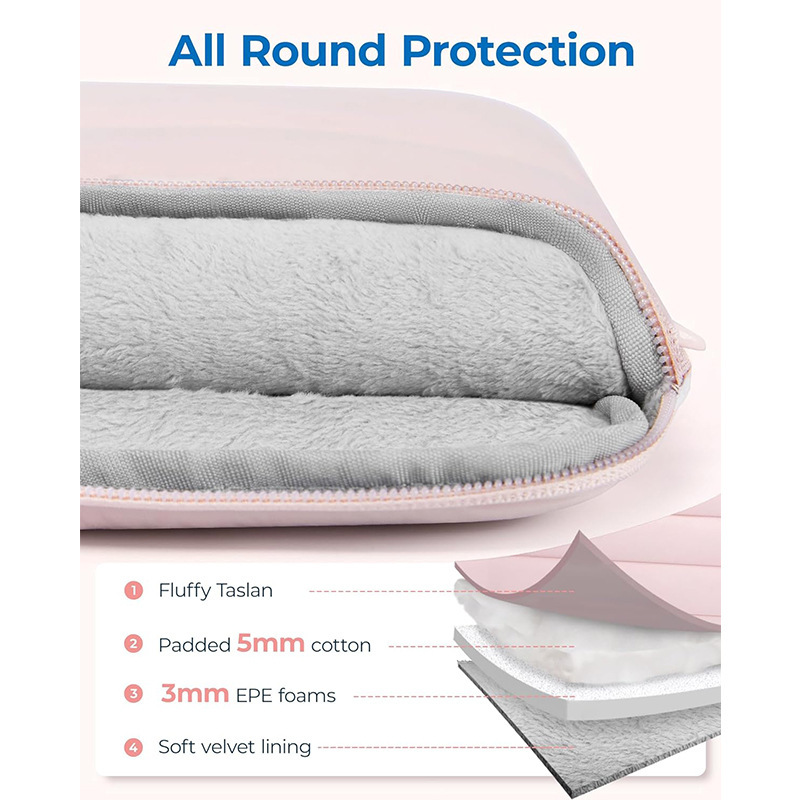 Amazon nuevo bolso de computadora portátil bolso de hombro computadora bolso de computadora portátil esponjoso correa de hombro ajustable