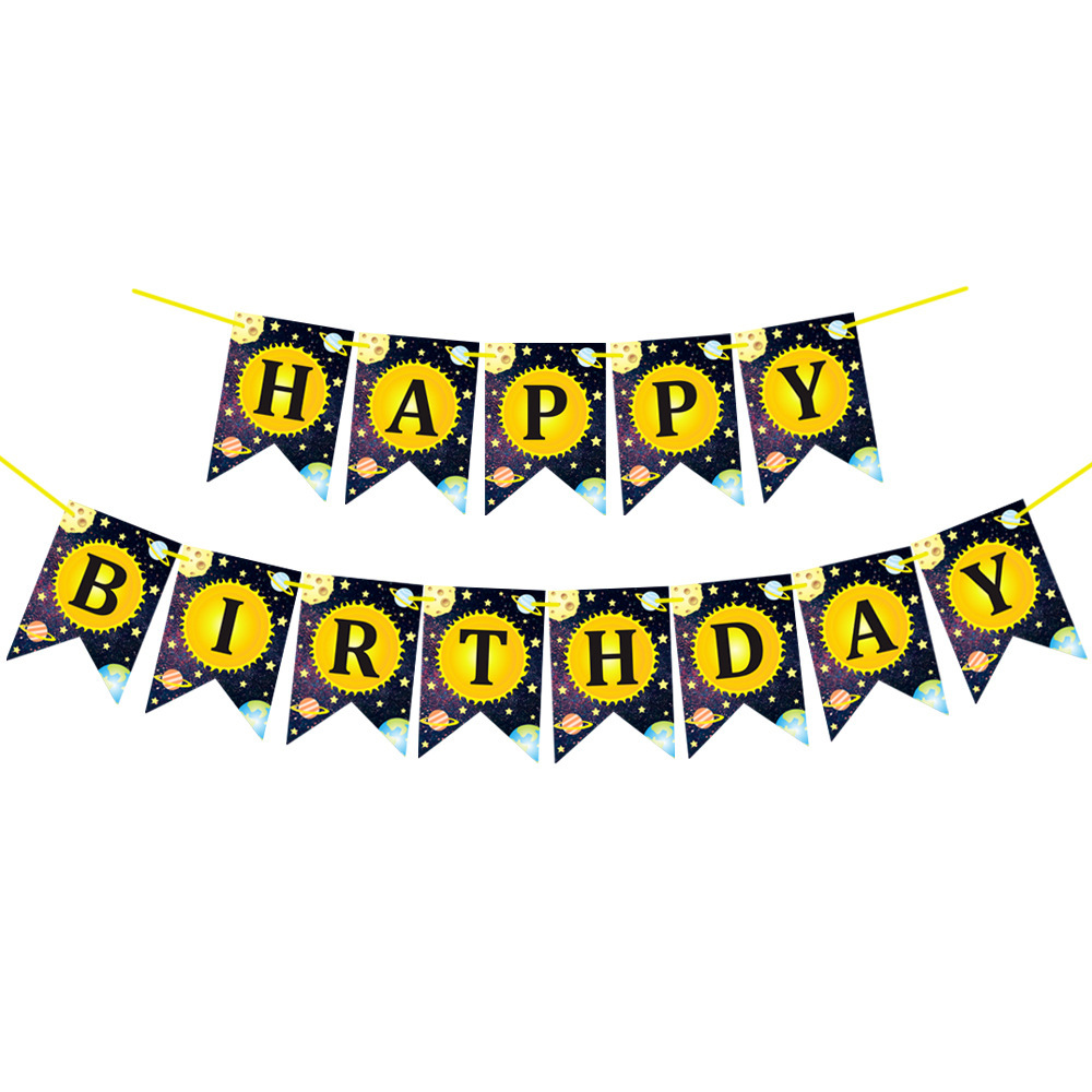 Guirnalda de Feliz Cumpleaños con Diseño de Cola de Pez en Papel Dorado, Decoración para Fiesta