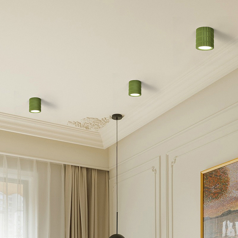 프렌치 크림 스타일 오픈 다운 라이트 깊은 눈부심 방지 오픈 거실 없음 메인 램프 조명 침실 아버웨이 탑 흡수 스포트라이트