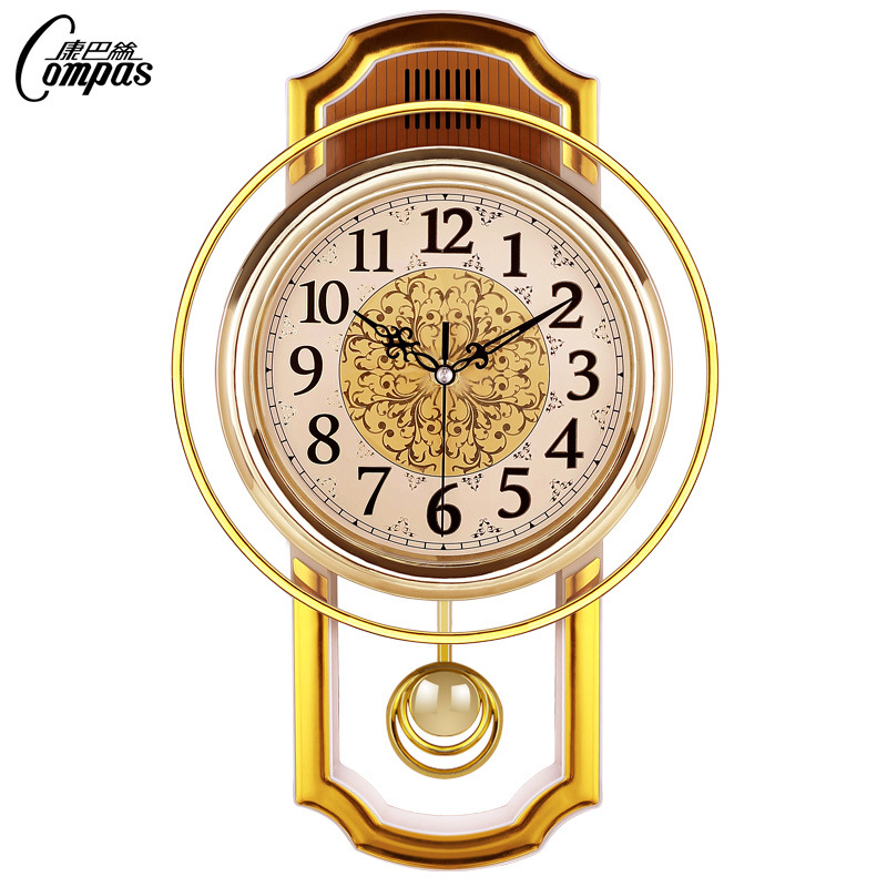 FUENTE Fábrica retro swing Reloj de pared sala de estar simple moda Reloj de pared dormitorio mudo reloj de cuarzo reloj moderno