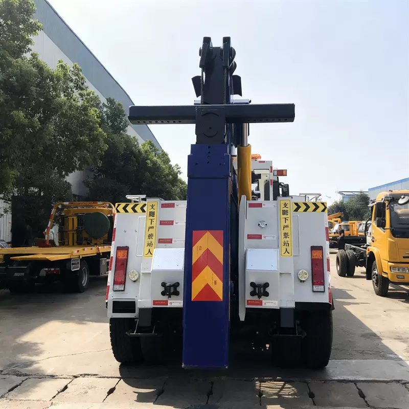 陕汽德龙后双桥重型清障车 30吨拖吊连体型道路救援拖车