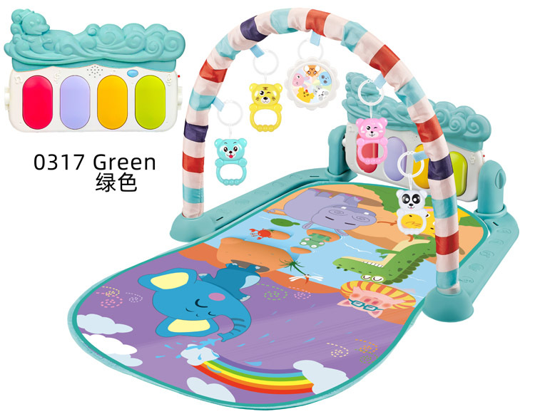 Nuevo transfronterizo bebé fitness rack música piano juguete 0-36 meses recién nacido bebé pie juego mat