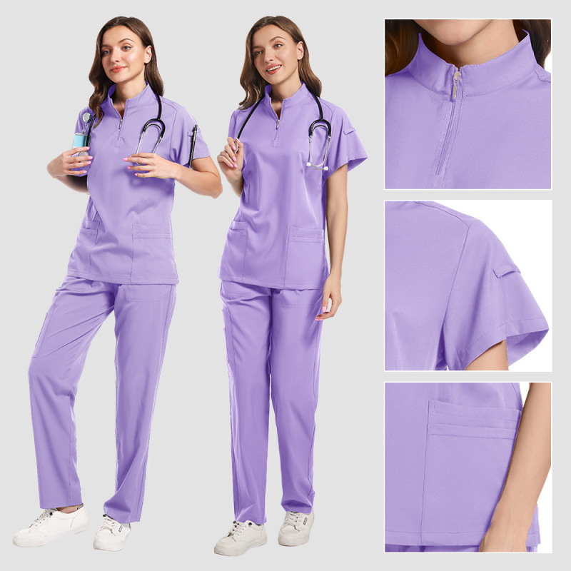 新品男女宠口腔医生护士医疗护理服洗手衣分体套装短袖刷手衣工作|undefined
