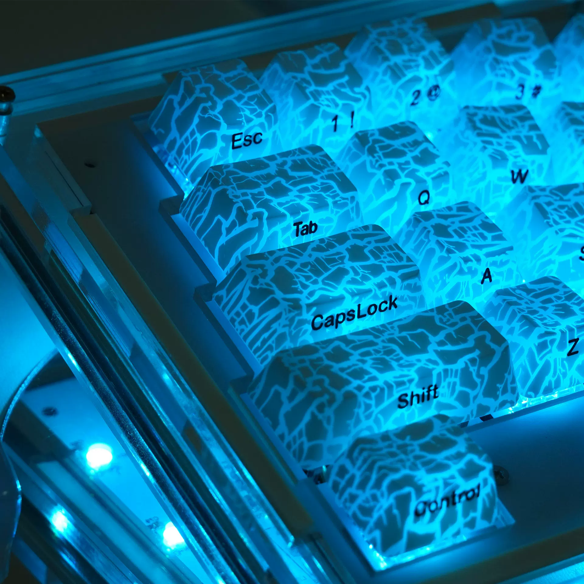XVX《冰裂纹2.0》键帽图案透光客制化机械磁轴键盘帽亚马逊跨境
