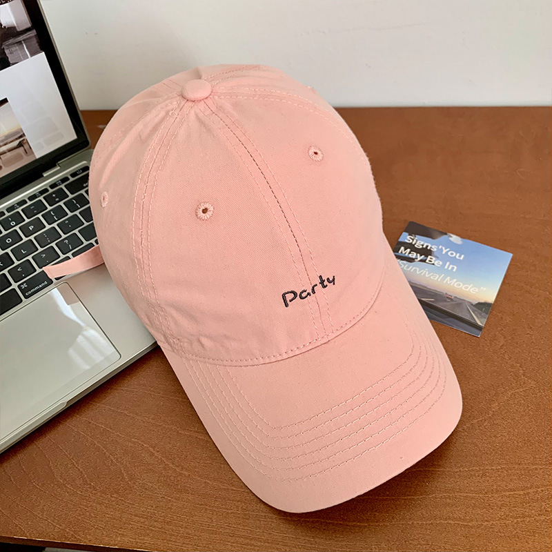 Sombrero de béisbol bordado amarillo para mujeres, sombrero de brillo amplio, sombrero de boca de pato, sombrero coreano, sombrero de cabeza grande