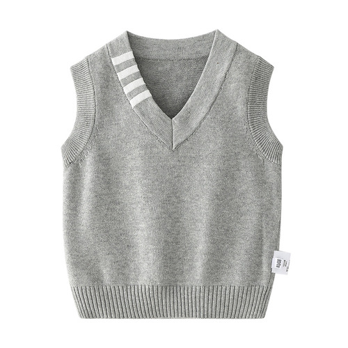 Spring and Autumn New Korean Style Children's Set Including Boys' Sporty Base Shirt, Backless Top, and Pants - Stylish First Birthday Outfit