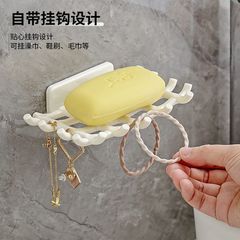 石鹸の箱の壁掛け式の水切り棚の家庭用の穴を開けない浴室のトイレの新型の石鹸の箱のフック