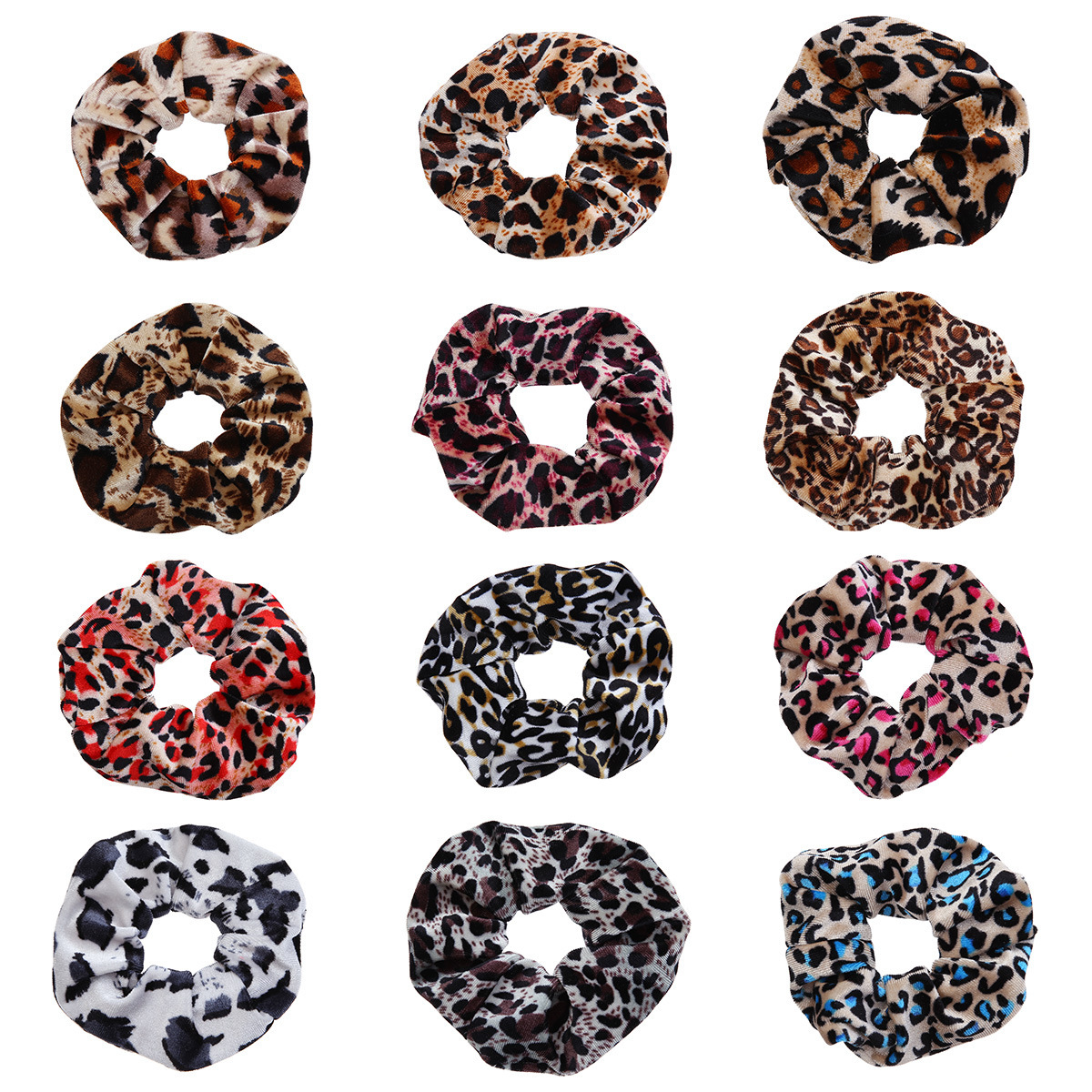 Korean Style Flannel Leopard Print Hair Rope Headdress Wholesale display picture 4