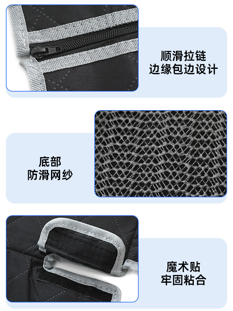 Car Rear Seat Cushion 600D Oxford Cloth Waterproof Pet Cushion Thickened Wear-Resistant Cat and Dog Mat Car Seat Cushion