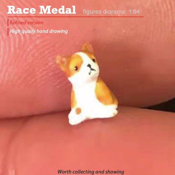 Racemedal1/64 Pet Dog Model Model Model Scenario Carabradi Teddy…