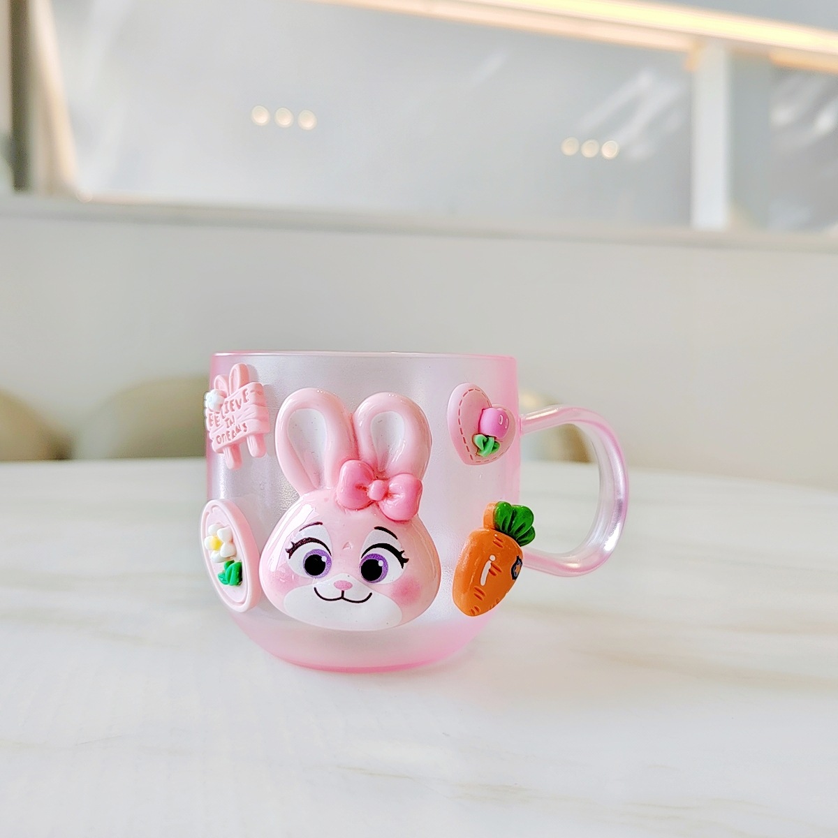Big belly cup [Pink Rabbit Head]