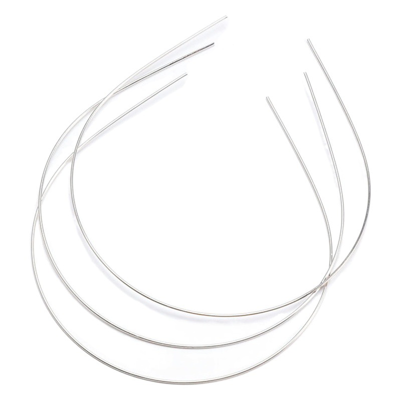 1.5mm white K color fine steel wire hair band diy pearl hair band hair accessories headdress beaded headband simple material accessories